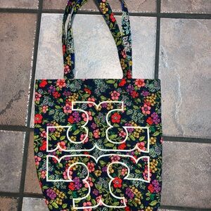 Floral Tote Bag tory burch flower tote bag